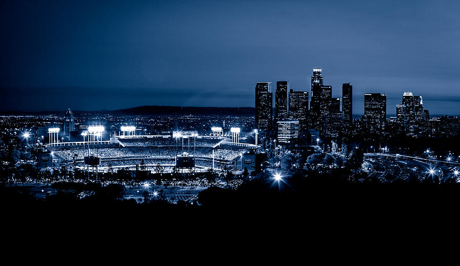 Dodger Stadium Rainbow Sunset Photograph by Linda Posnick - Fine Art America