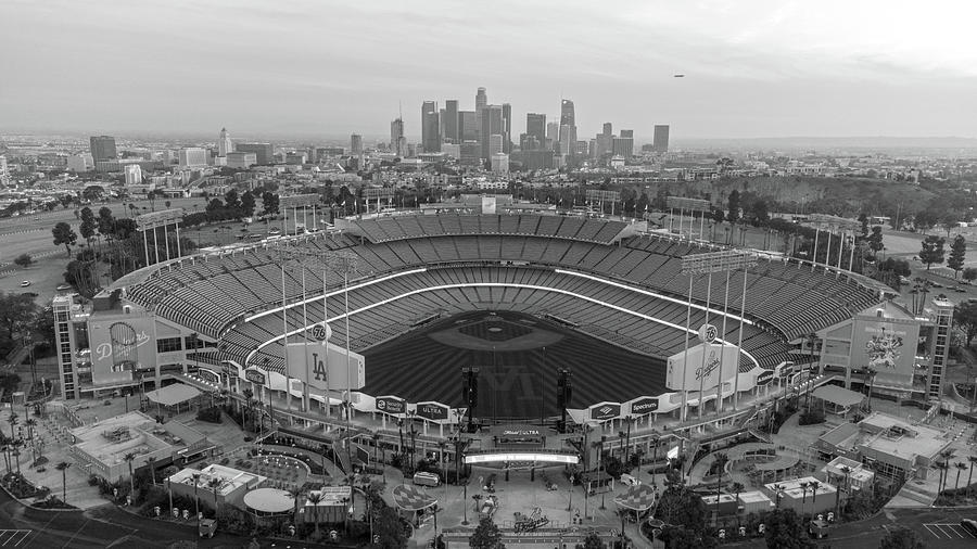Dodger Stadium in black and white Photograph by Josh Fuhrman - Fine Art  America