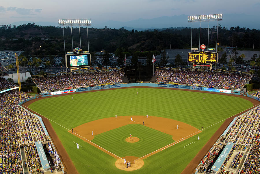 Dodger Stadium, Los Angeles, California Painting by Carol McKinney ...