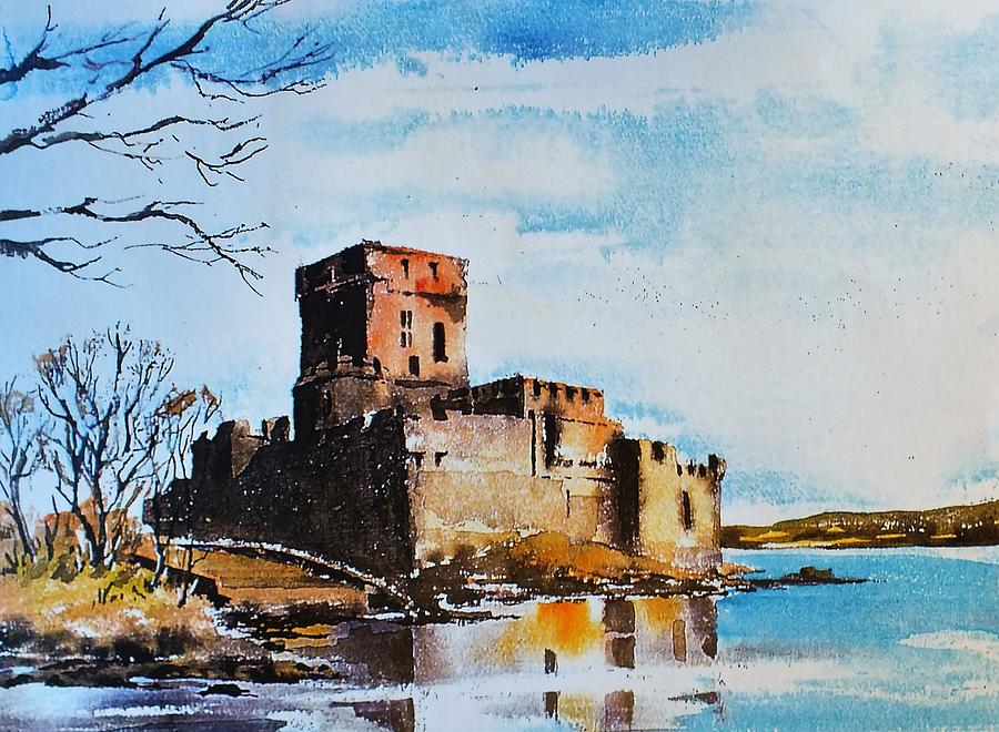 Doe Castle, Donegall Painting by Val Byrne