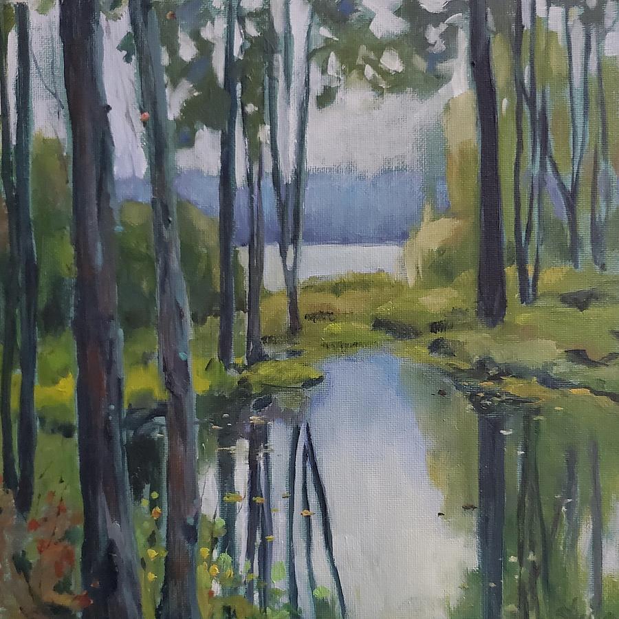Doe Lake Painting by Sheila Romard