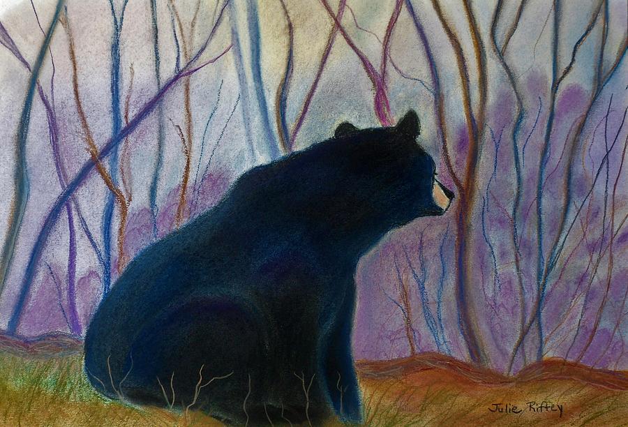 Does A Bear Sit in the Woods Pastel by Julie Brugh Riffey