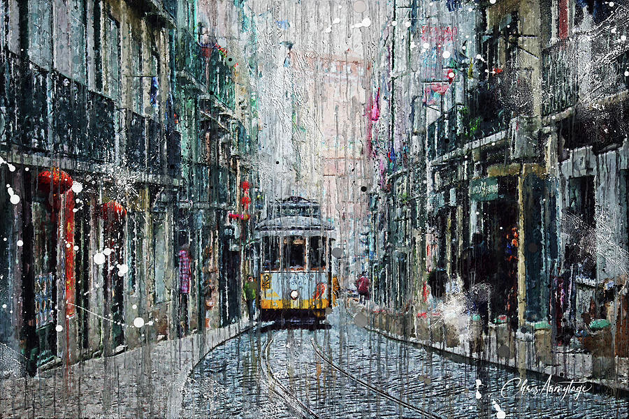 Does it ever rain in Lisbon Digital Art by Chris Armytage
