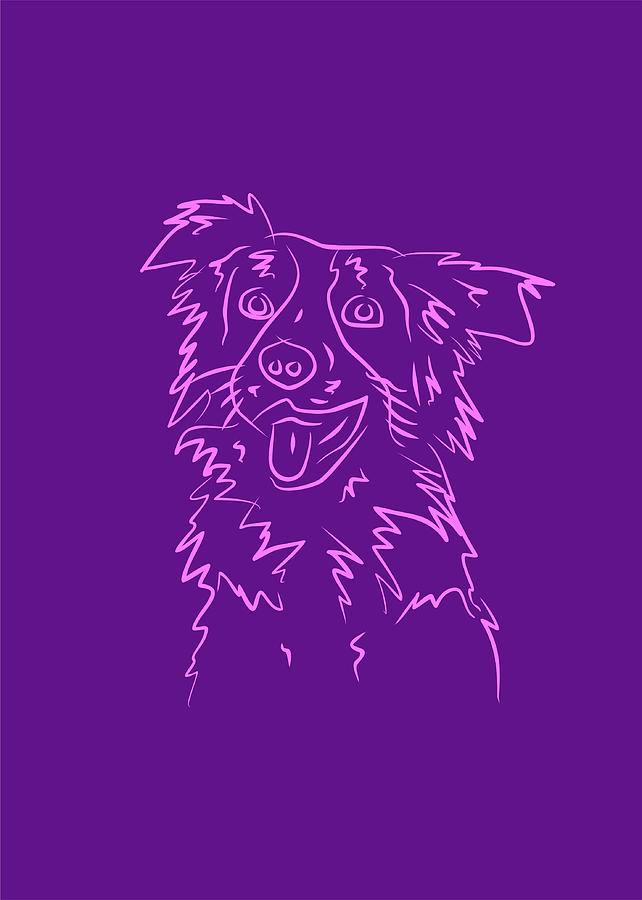 Dog 2b Purple Digital Art