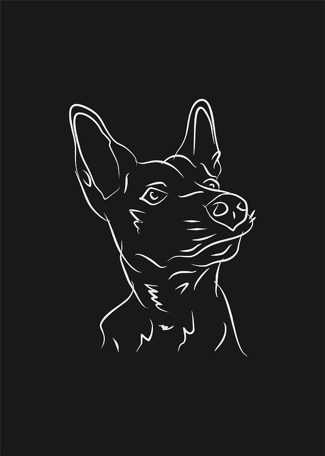 Dog 3e Black Digital Art