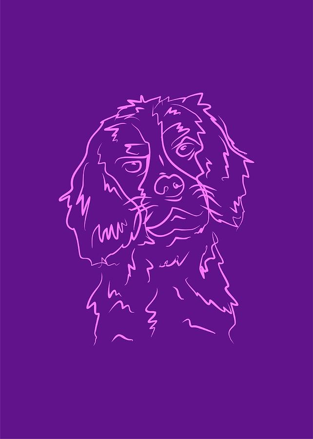 Dog 5b Purple Digital Art