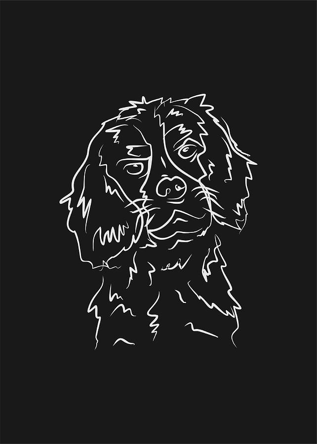 Dog 5e Black Digital Art