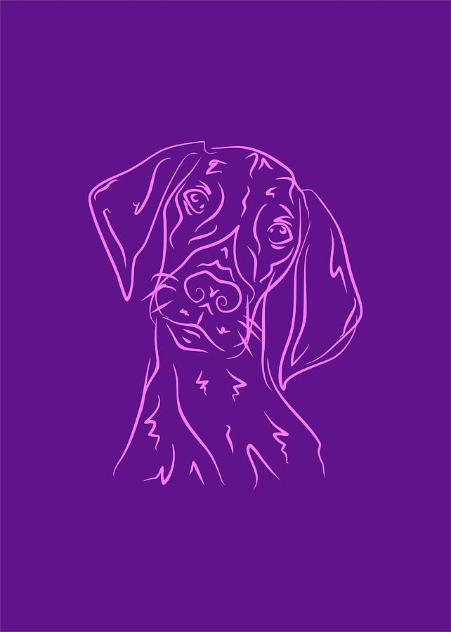 Dog 7b Purple Digital Art