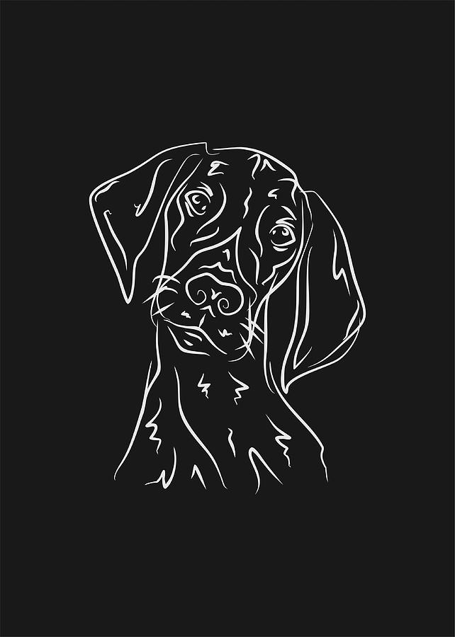 Dog 7e Black Digital Art