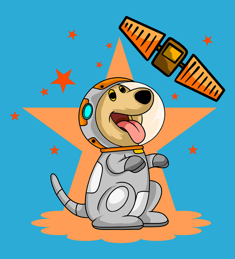 Dog Astronaut Star Drawing By Santman Deeryx