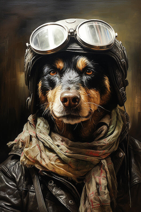 Dog Aviator Digital Art by Chris Palmer Dog Aviator Digital Art by Chris Palmer