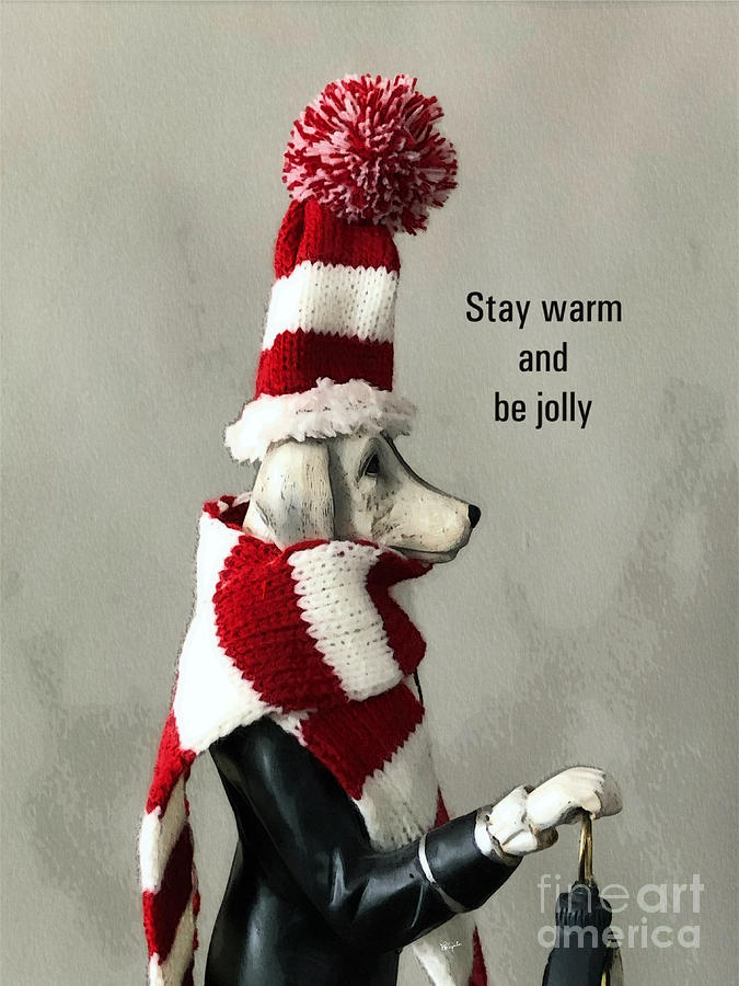 Dog Days of Christmas 2 Digital Art by Diana Rajala