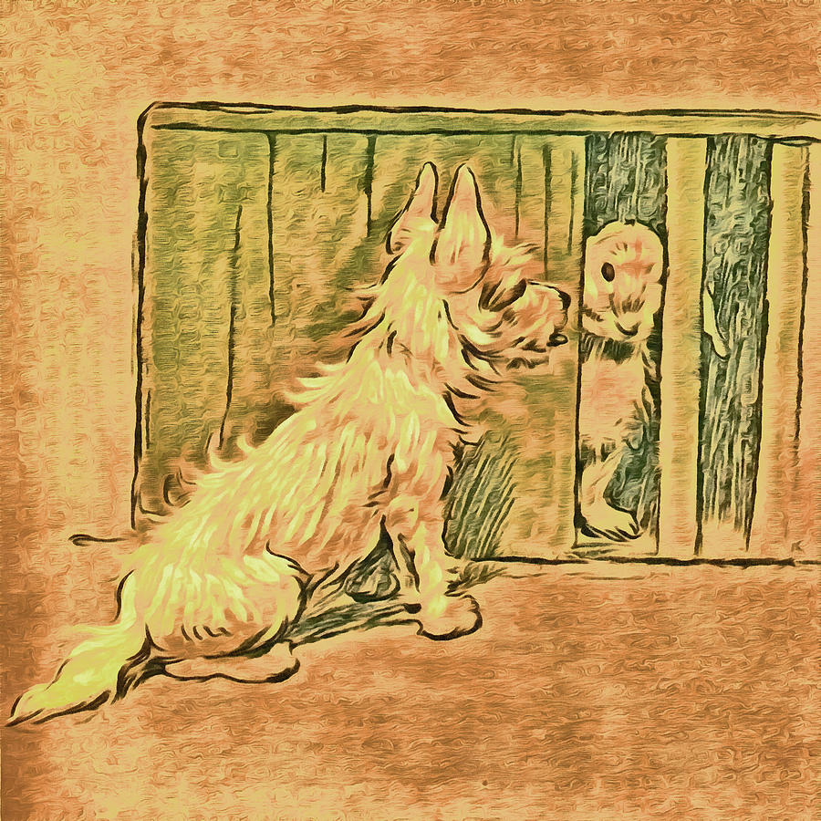 Dog Drawing 10 Digital Art by John Shepherd - Pixels