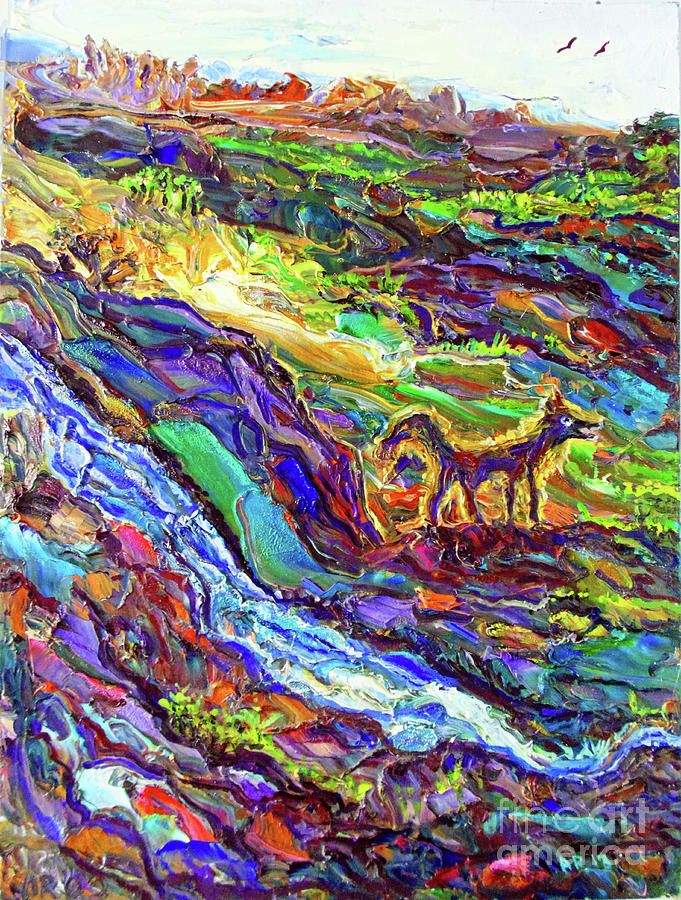 Dogs Painting - Dog In The Wild  by Arthur Robins