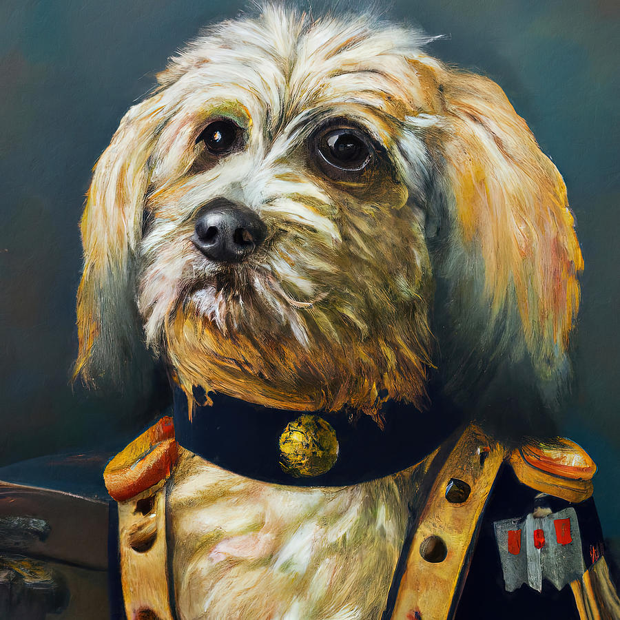 Dog of the Napoleonic Army, 01 Painting by AM FineArtPrints