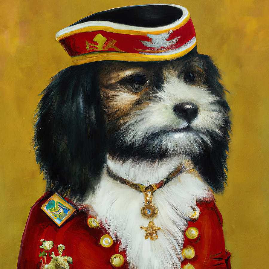 Dog of the Napoleonic Army, 03 Painting by AM FineArtPrints
