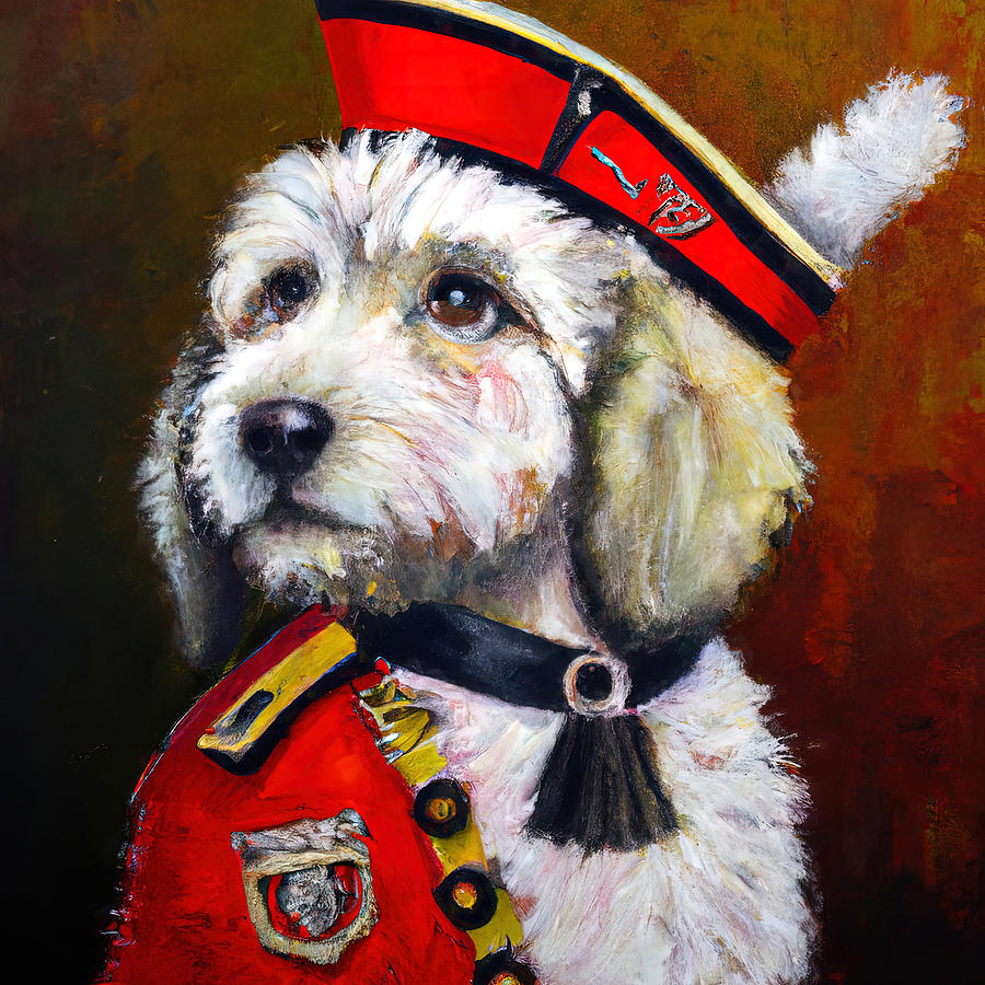 Dog of the Napoleonic Army, 04 Painting by AM FineArtPrints