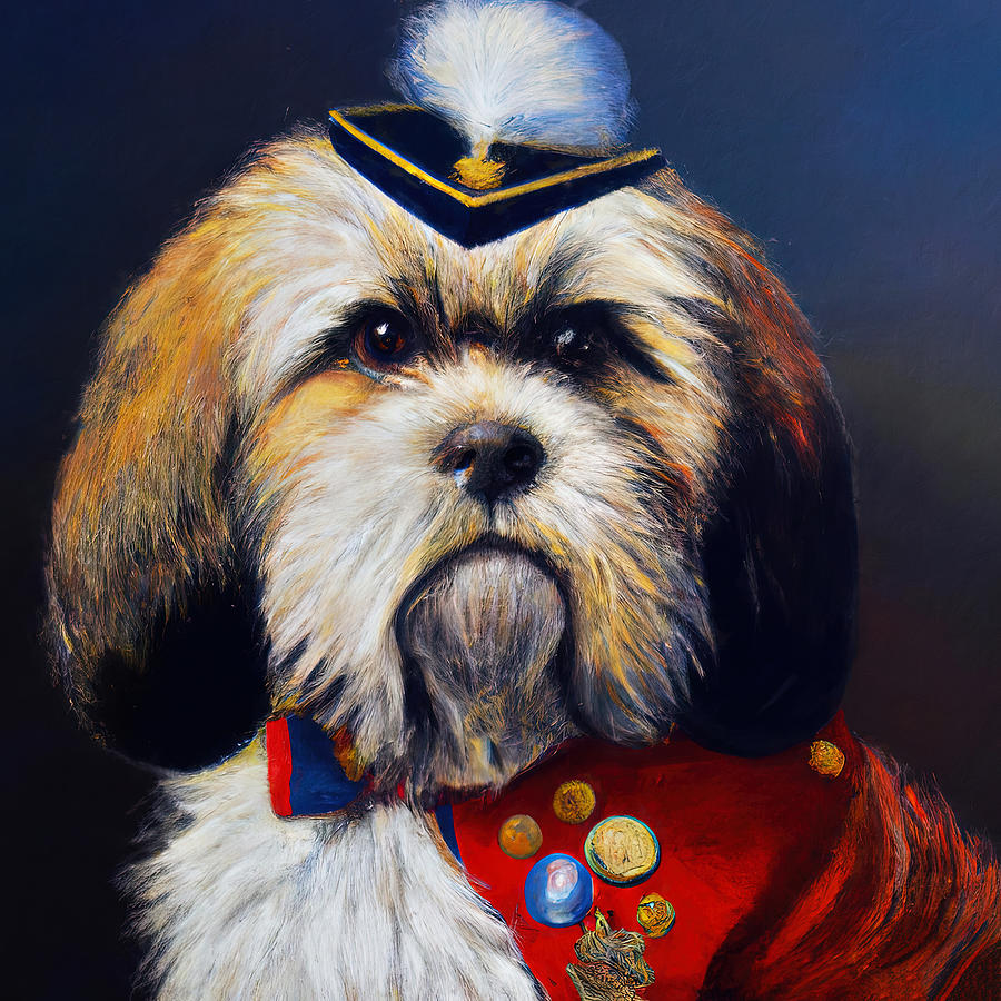 Dog of the Napoleonic Army, 06 Painting by AM FineArtPrints