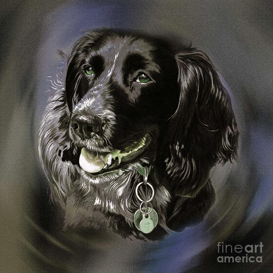 Dog Portrait 01 Painting by Gull G