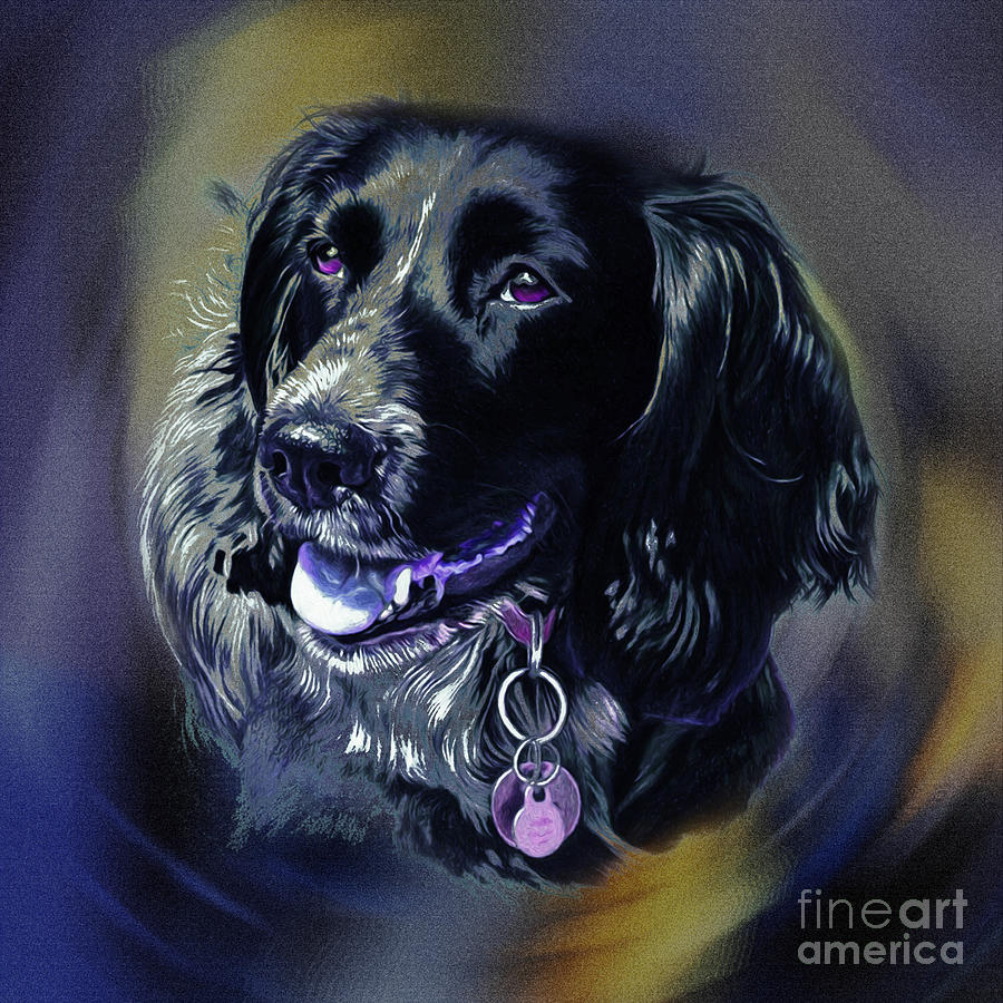 Dog Portrait art nnb Painting by Gull G