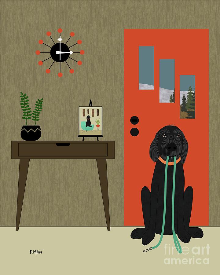 Dog Says Time for Walk Digital Art by Donna Mibus