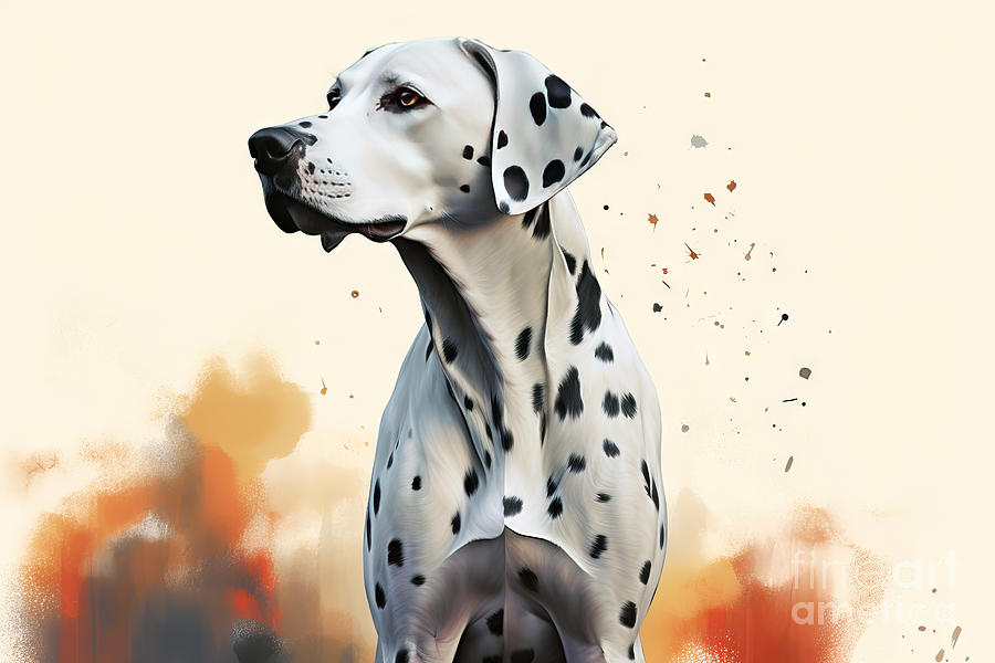 Dog Painting - Dog Wallpaper  by N Akkash