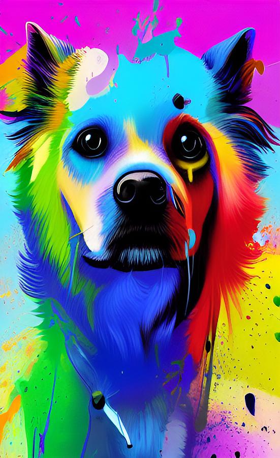Dog2 Digital Art by David Lane