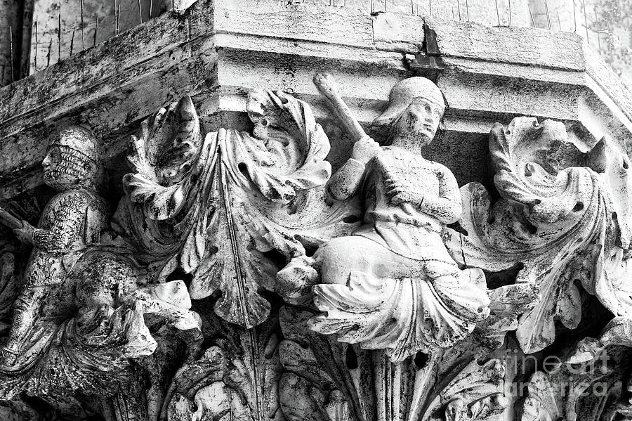 Doges Palace Capitals A Centaur Photograph by John Rizzuto
