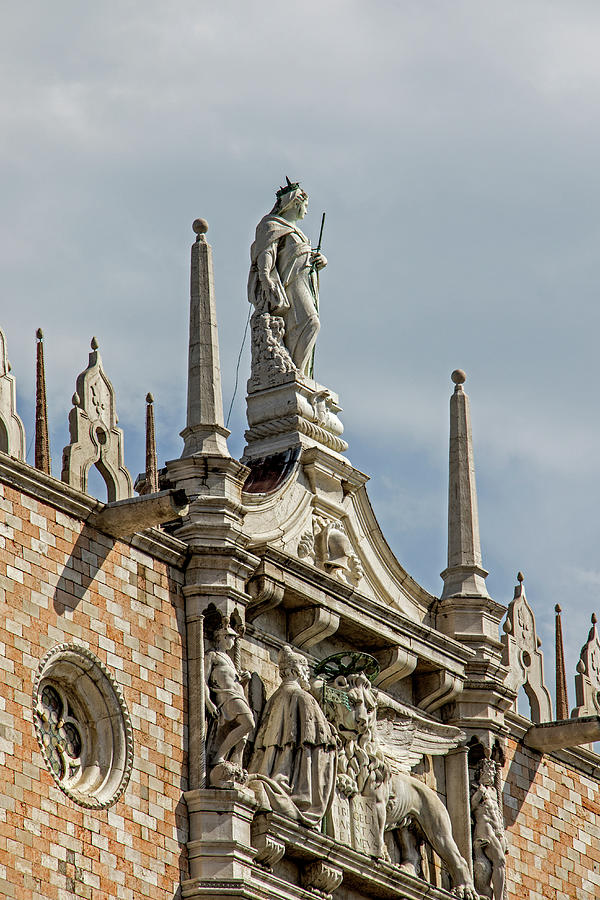 Architecture Photograph - Doges Palace Detail by Jean Haynes