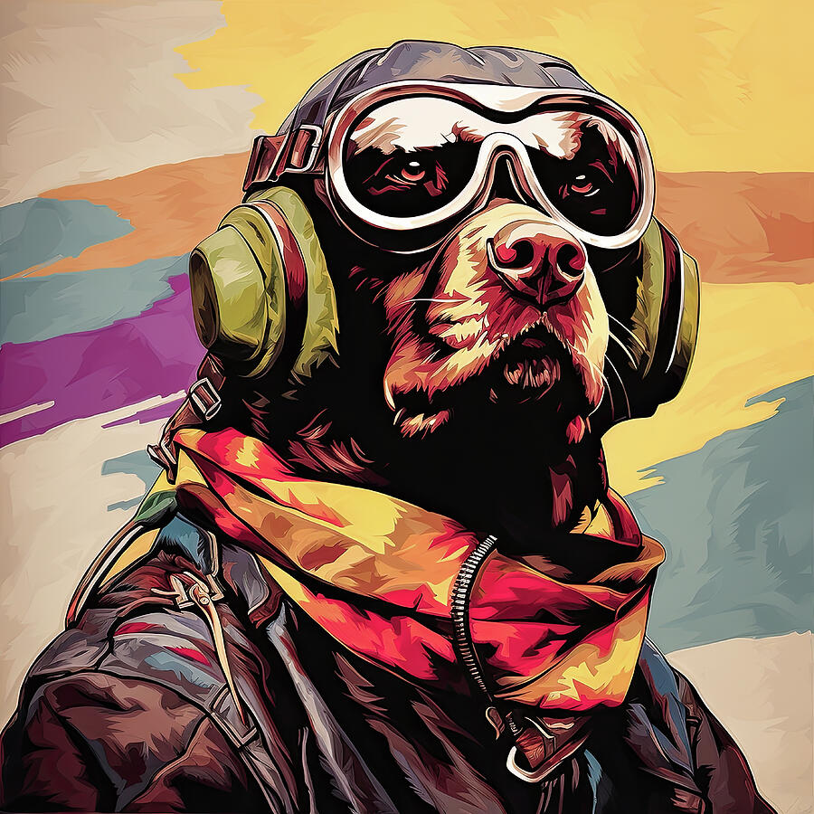 Goggle Digital Art - Dogfighter by Harold Ninek