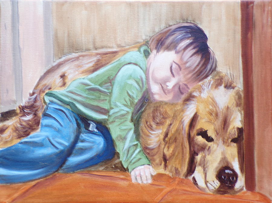 Doggy Pillow Painting by Kathie Camara