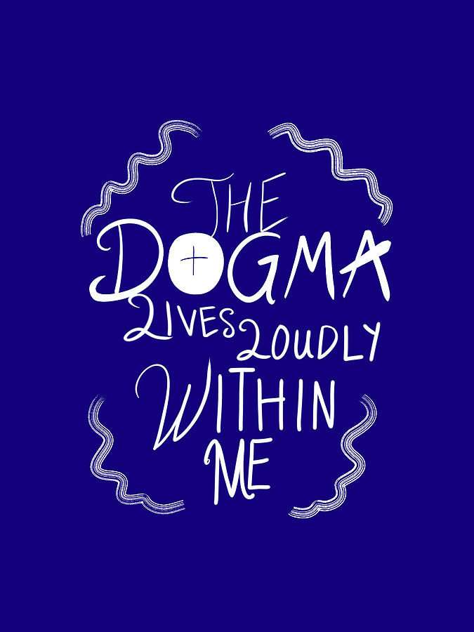 Dogma -- White Text Digital Art by Robert Ross