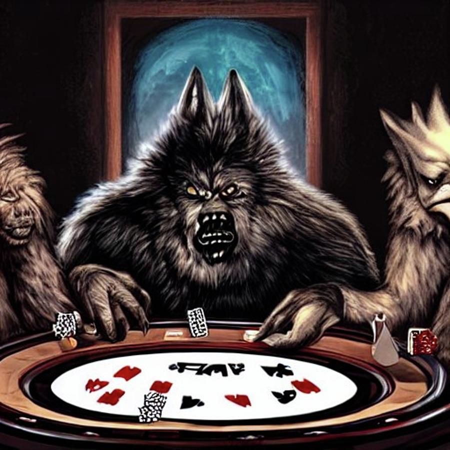 DogMan Roulette Wheel - Cryptid Poker Series Digital Art by Laura ...