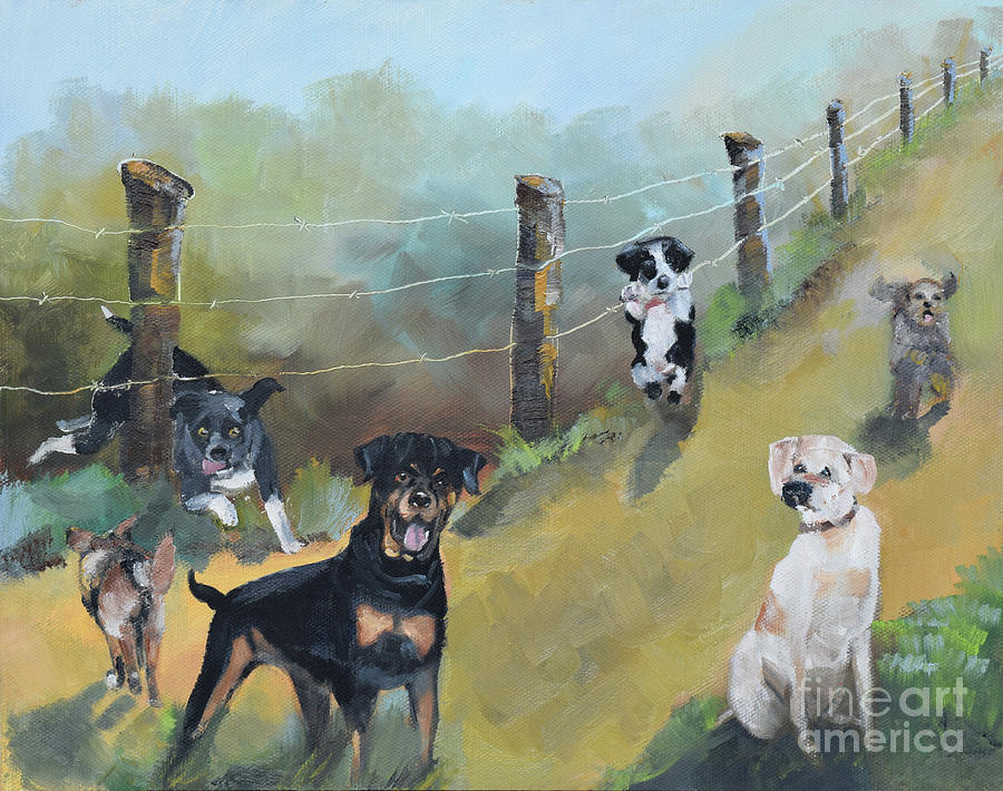 Dogs on Parade Painting by Jan Dappen