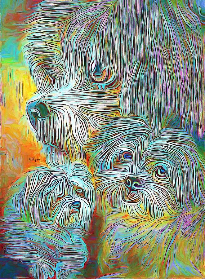 Dogs portrait Painting by Nenad Vasic