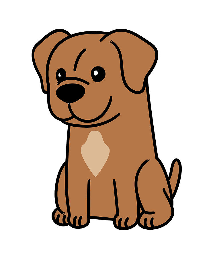 Dogue De Bordeaux Cute Cartoon Digital Art by Jeff Chen - Pixels