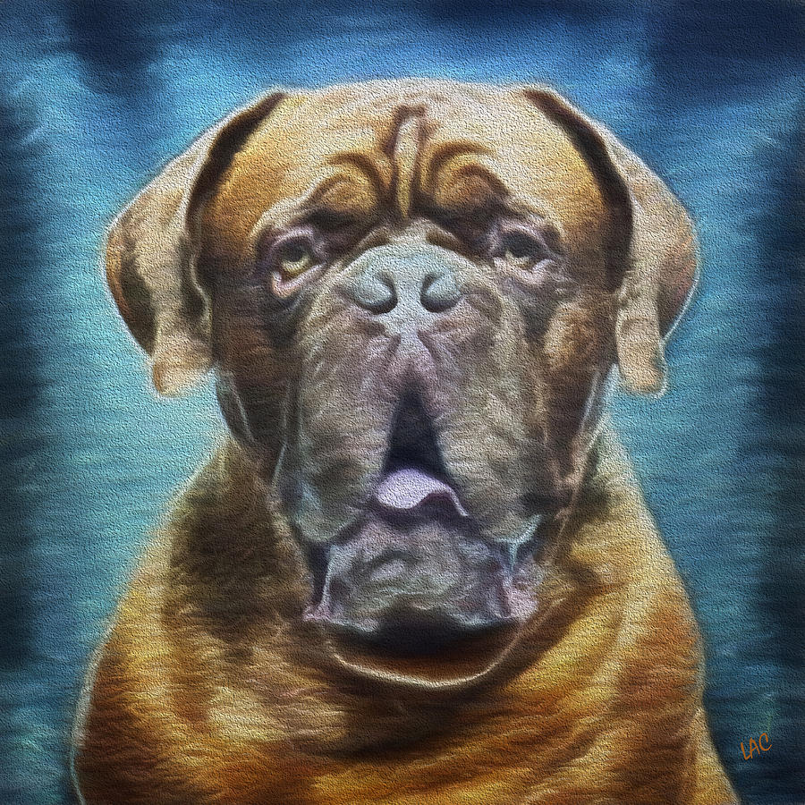 Dogue de Bordeaux No 2 Painting by Doggy Lips