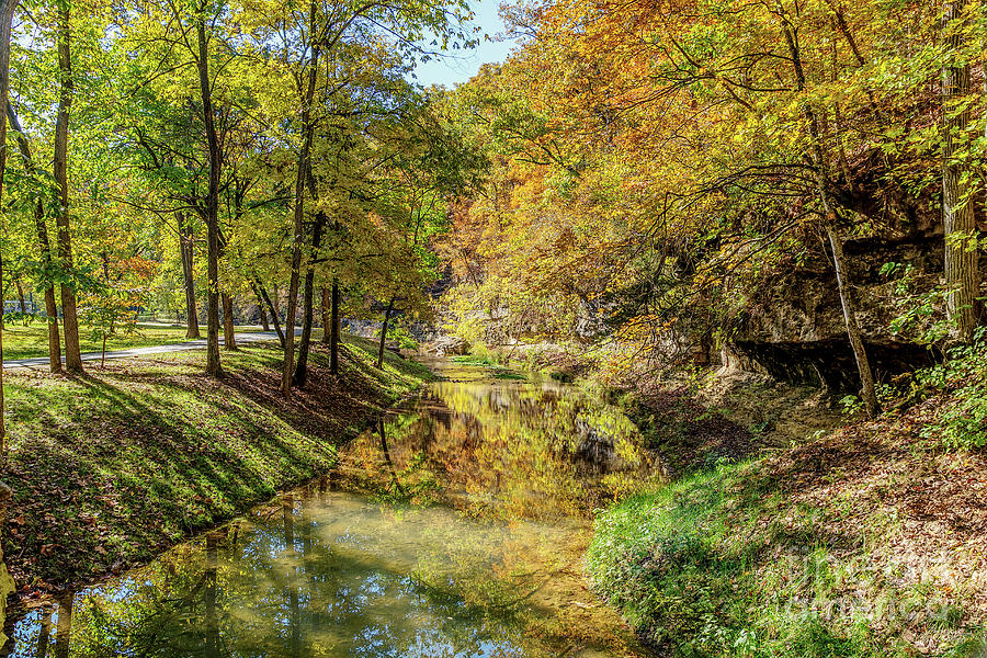 Dogwood Creek Autumn Reflections Photograph by Jennifer White