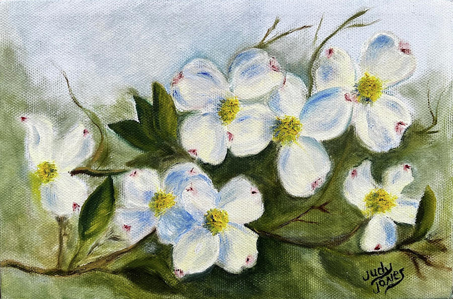 Flower Painting - Dogwoods by Judy Jones