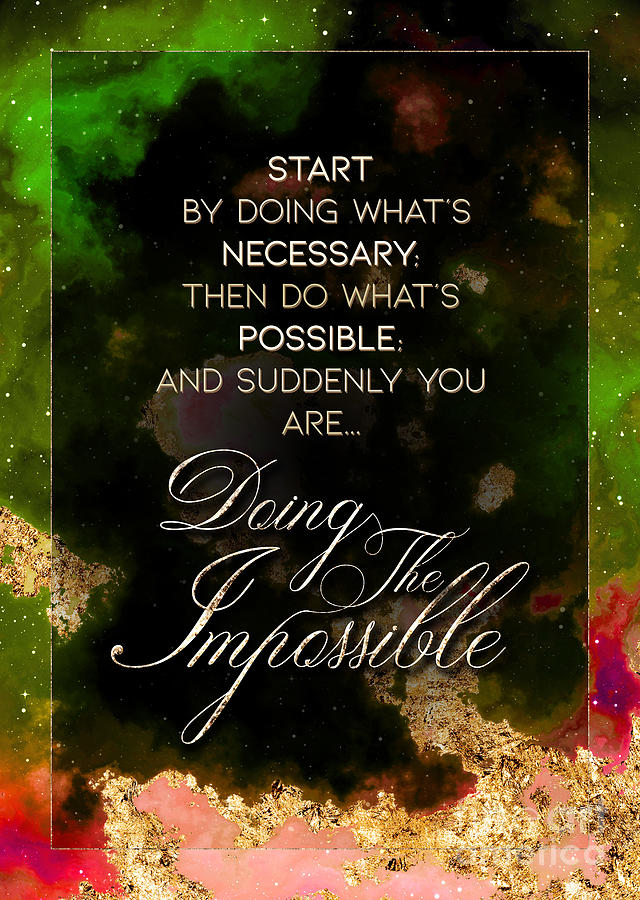 Doing The Impossible Prismatic Motivational Art n.0002 Painting by Holy Rock Design