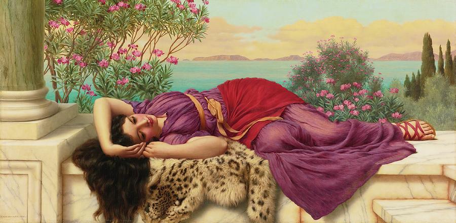 Dolce far Niente Sweet Do Nothing Painting by John William Godward