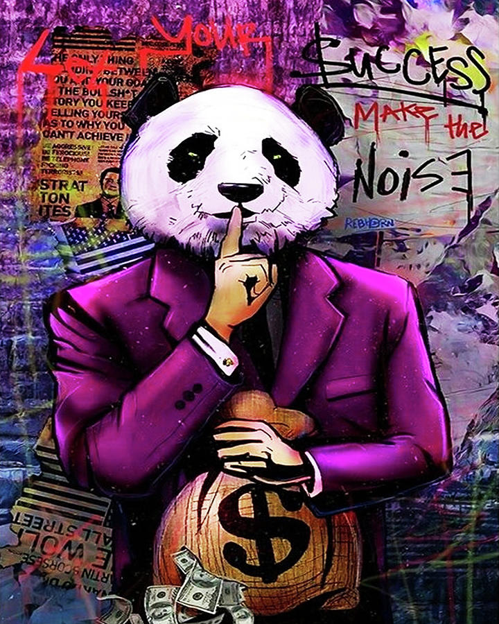 Dollars Bag Panda Digital Art by Agus Taryana - Fine Art America