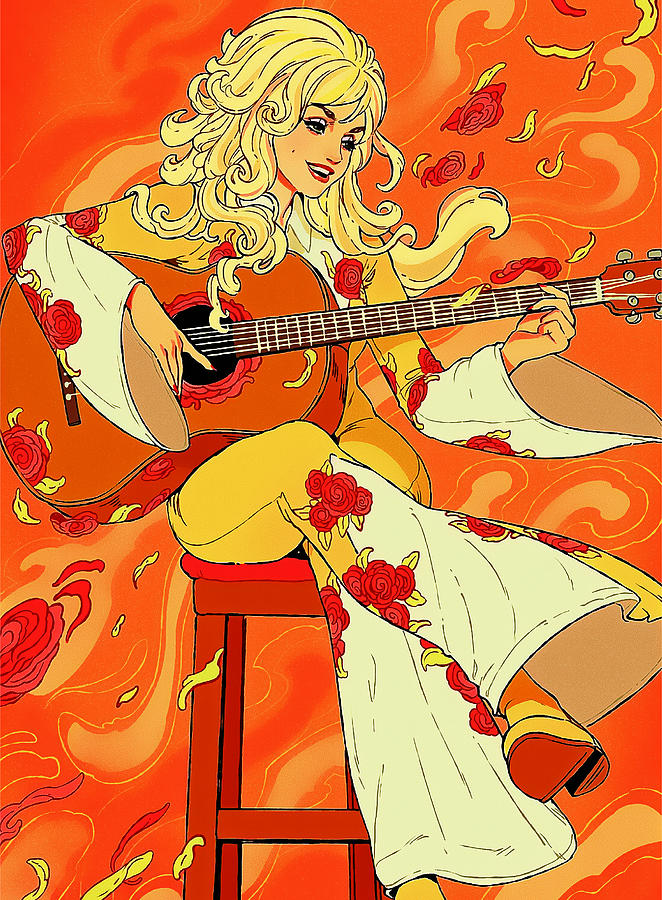 Dolly Parton Fanart Digital Art by Billa Anisa