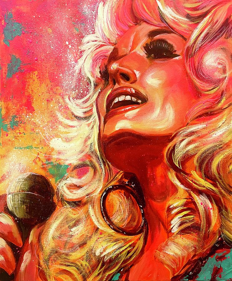Dolly Parton Painting by Joel Tesch