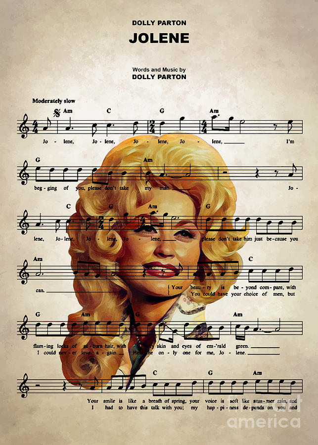 Dolly Parton Digital Art - Dolly Parton - Jolene by Bo Kev