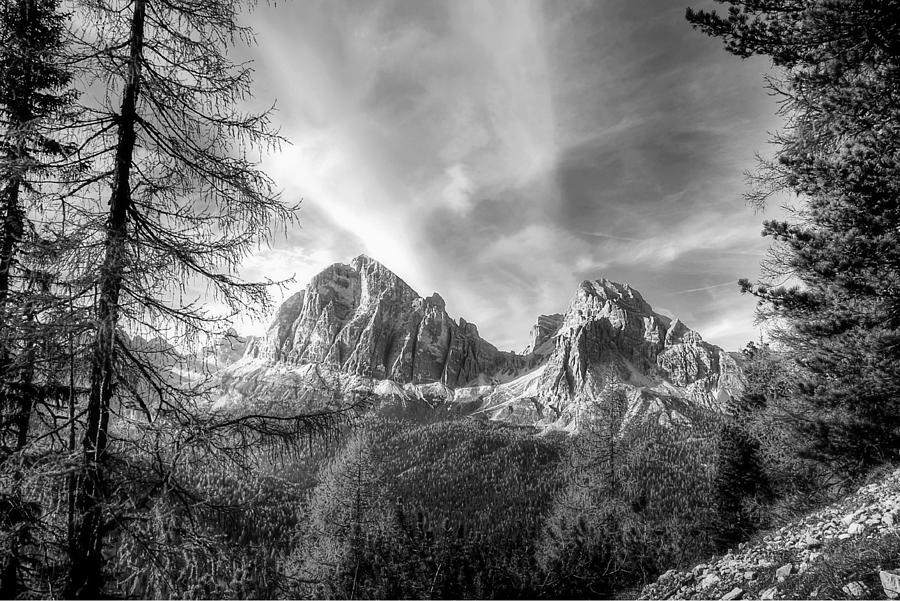Dolomites Alps BW Photograph by Bob Pardue