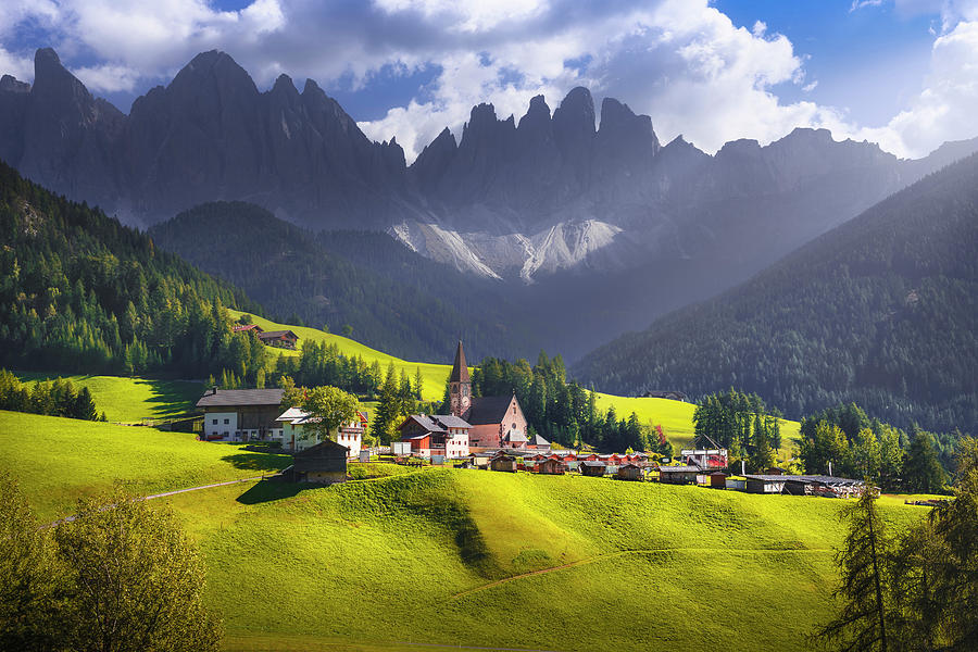 Dolomites Alps, Santa Magdalena Photograph by Stefano Orazzini