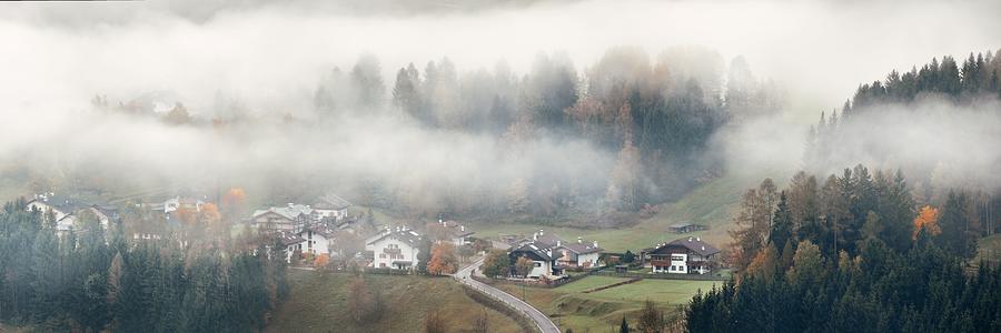 Dolomites fog town Photograph by Songquan Deng