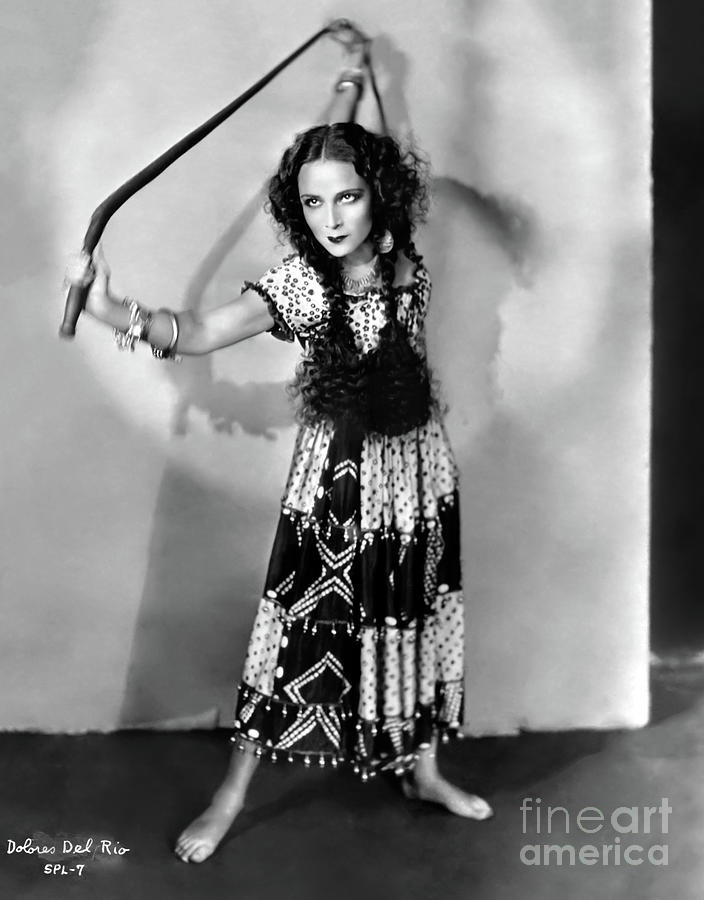 Dolores Del Rio Revenge 1928 Whip Photograph by Sad Hill - Bizarre Los Angeles Archive