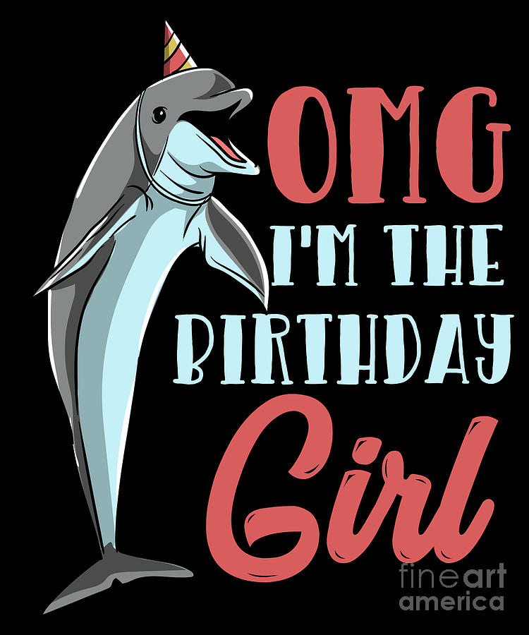 Dolphin Birthday Girl Digital Art By Eq Designs Pixels 